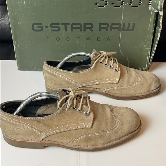 G-Star Garret Theo Earth Suede wingtips tan US8 - Picture 5 of 8